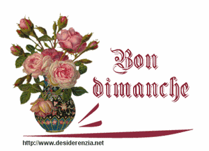 Gif animé Bon dimanche bouquet de fleurs